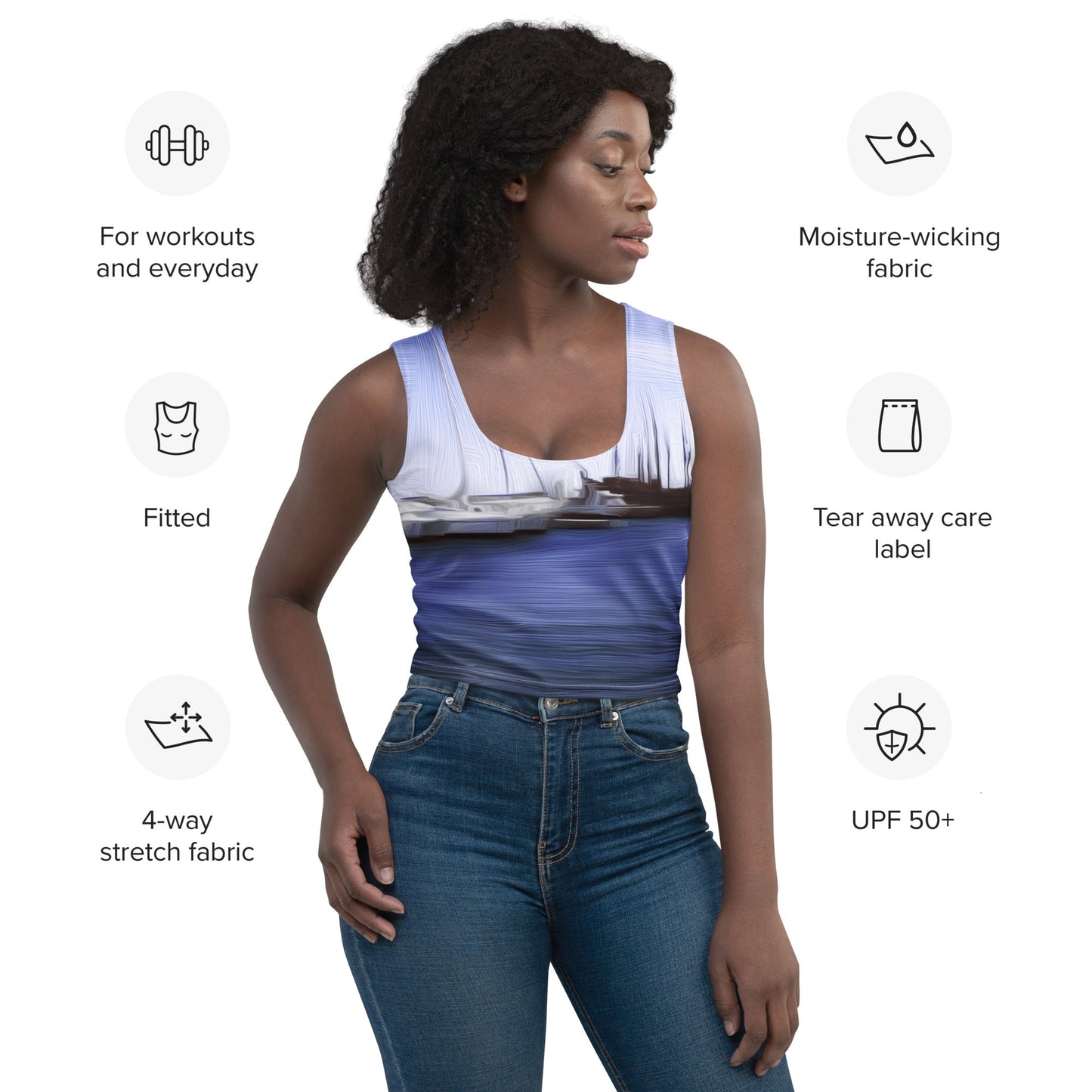 The Sleeping Yachts (at Afternoon) - Womens Crop Top