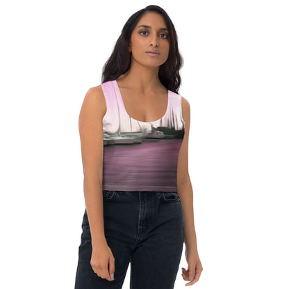 The Sleeping Yachts (at Evening) - Womens Crop Top
