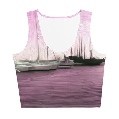 The Sleeping Yachts (at Evening) - Womens Crop Top