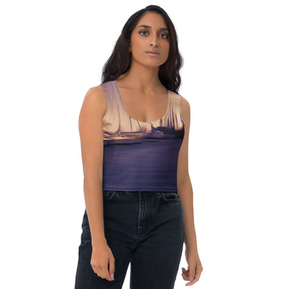 The Sleeping Yachts (at Sunset) - Womens Crop Top