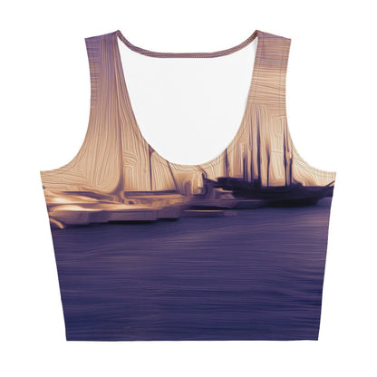 The Sleeping Yachts (at Sunset) - Womens Crop Top