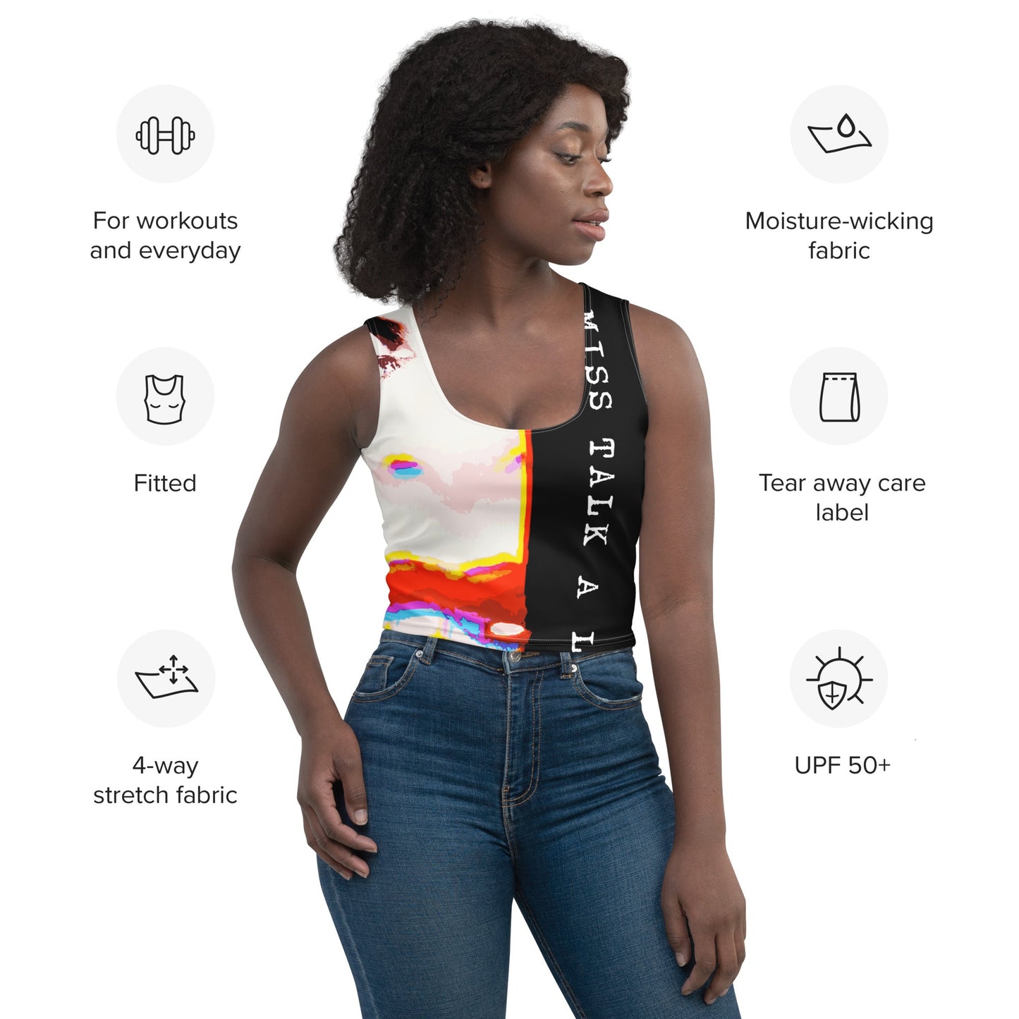 Miss Talk A Lot - Womens Crop Top
