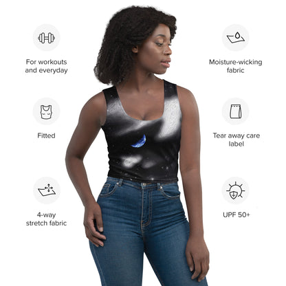 In The Quiet of Your Mind - Womens Crop Top