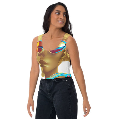 Retro Cool White - Womens Crop Top