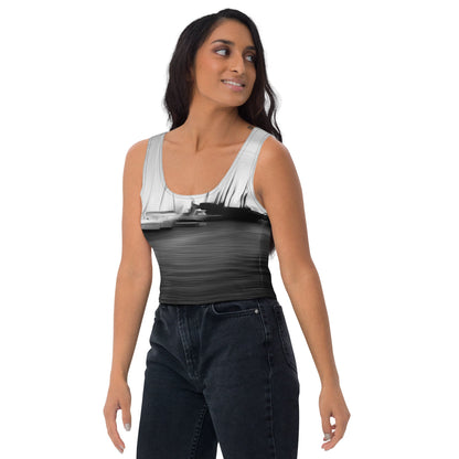 The Sleeping Yachts (at Night) - Womens Crop Top