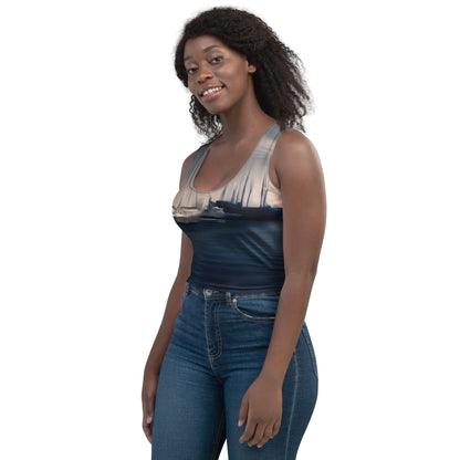 The Sleeping Yachts (at Sunrise) - Womens Crop Top
