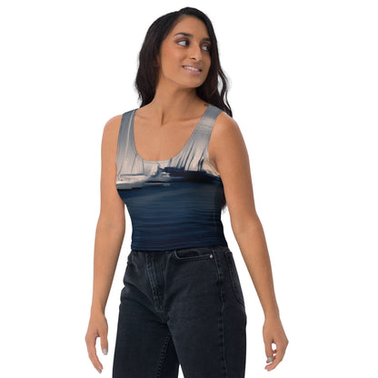 The Sleeping Yachts (at Sunrise) - Womens Crop Top