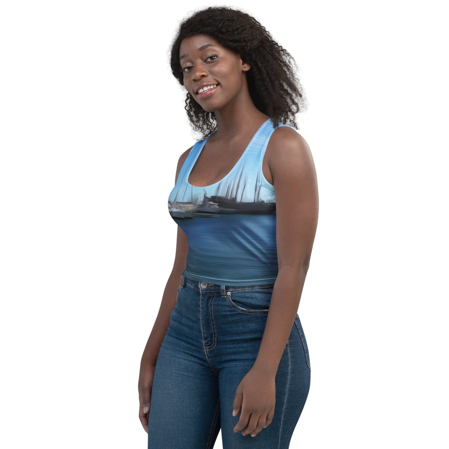The Sleeping Yachts (at Morning) - Womens Crop Top