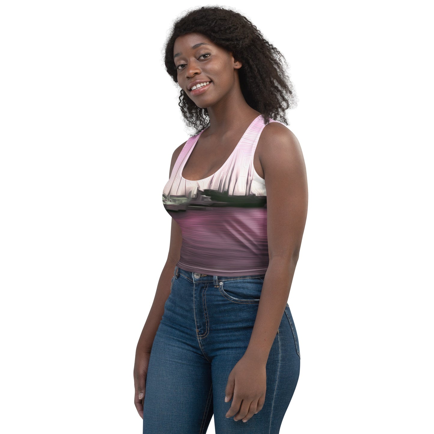 The Sleeping Yachts (at Evening) - Womens Crop Top