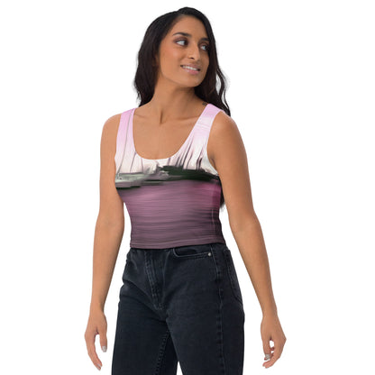 The Sleeping Yachts (at Evening) - Womens Crop Top