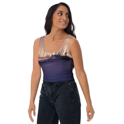 The Sleeping Yachts (at Sunset) - Womens Crop Top