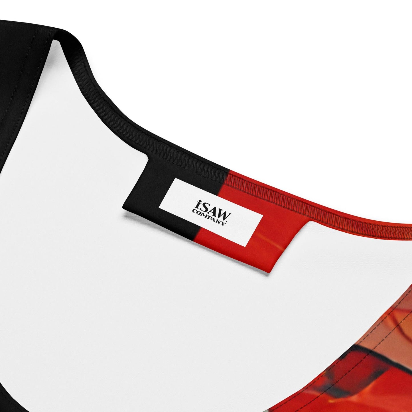 Half Black Half Hónghǎi - Womens Crop Top