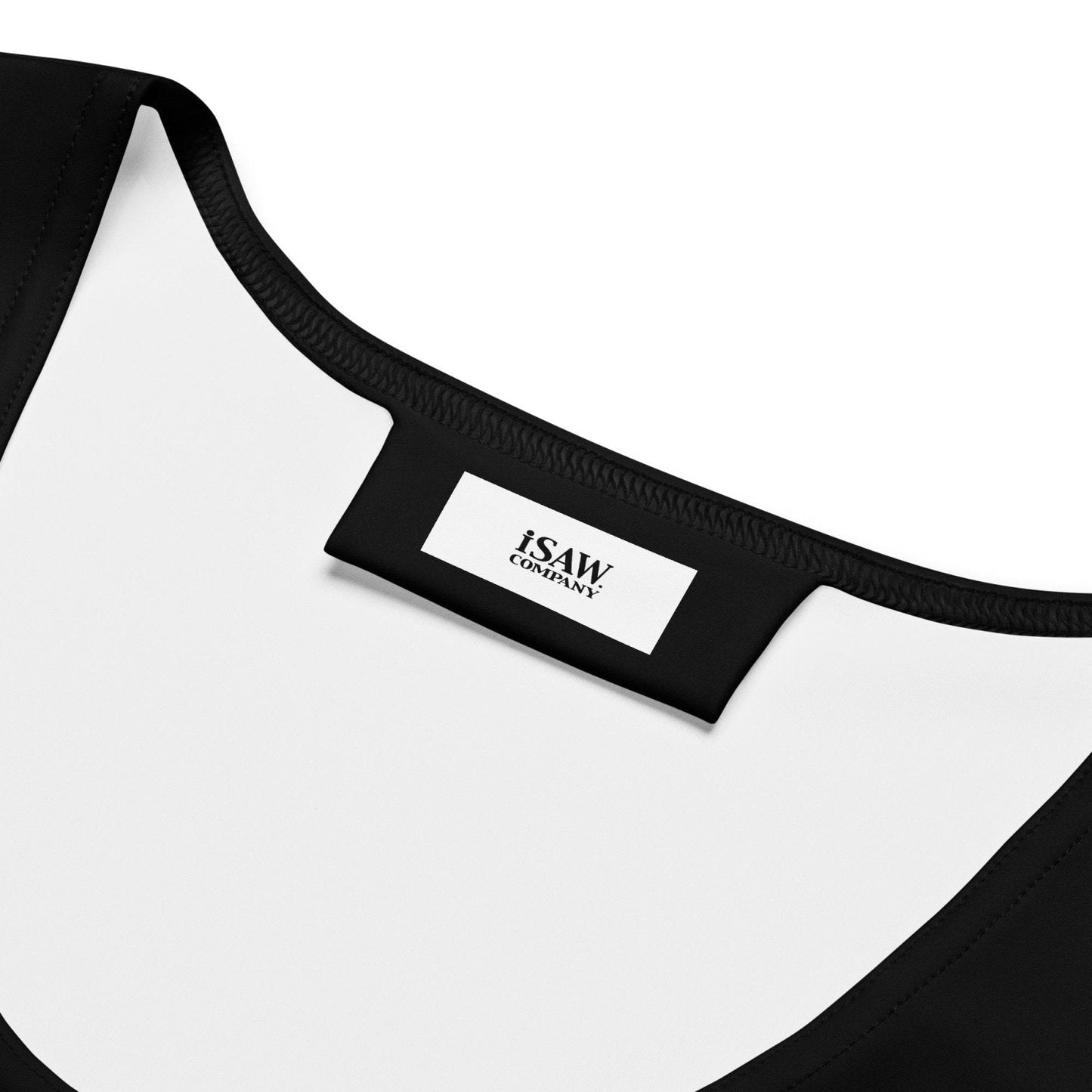 iSAW Womens Black Crop Top - Comfort Fit