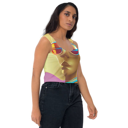 Retro Cool Pink - Womens Crop Top