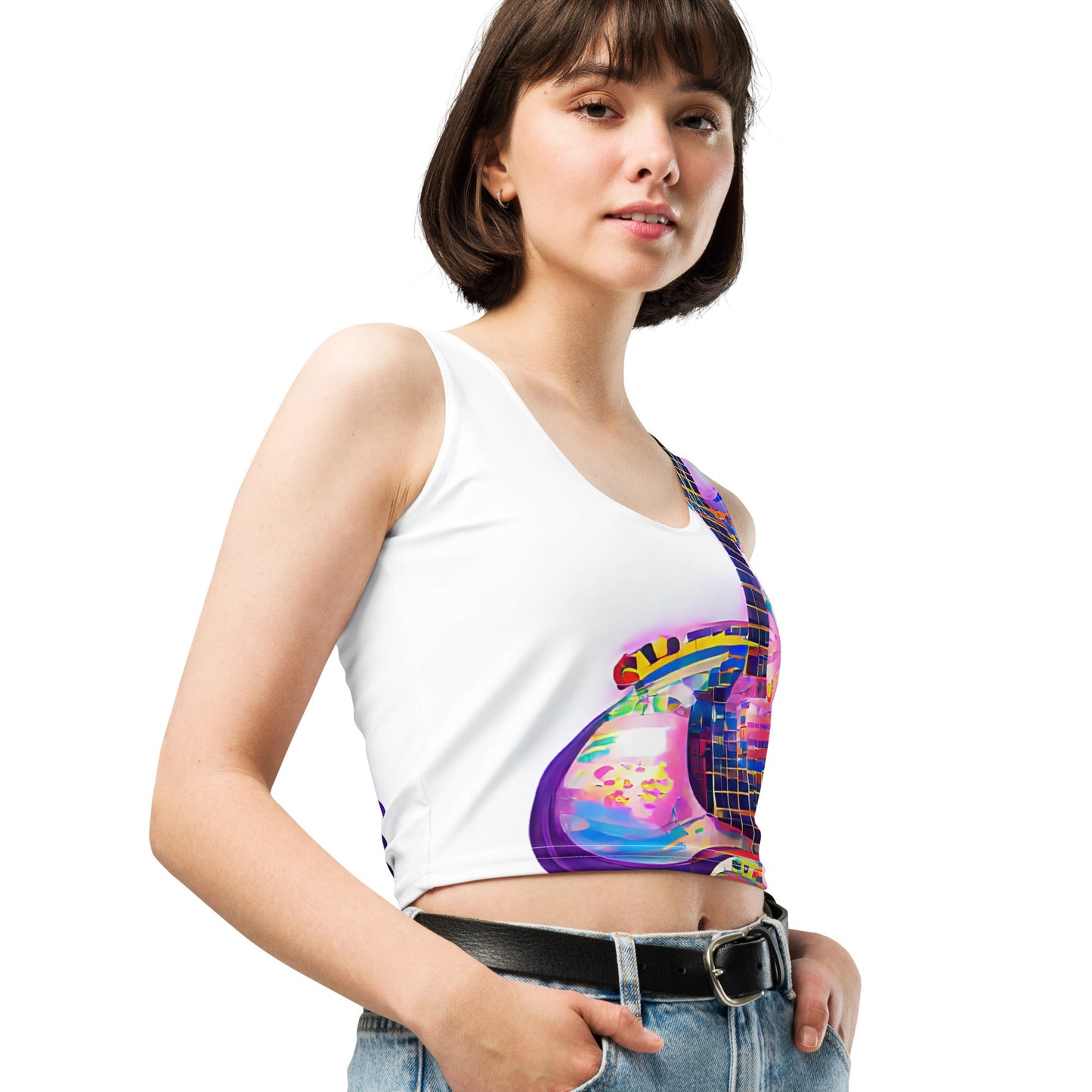 Hippie Guitar - Womens Crop Top