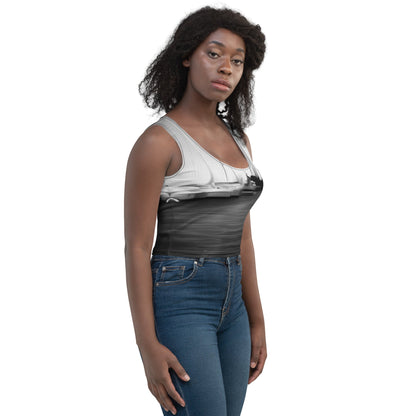 The Sleeping Yachts (at Night) - Womens Crop Top