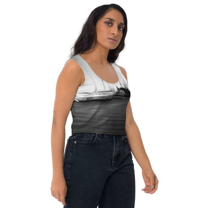 The Sleeping Yachts (at Night) - Womens Crop Top