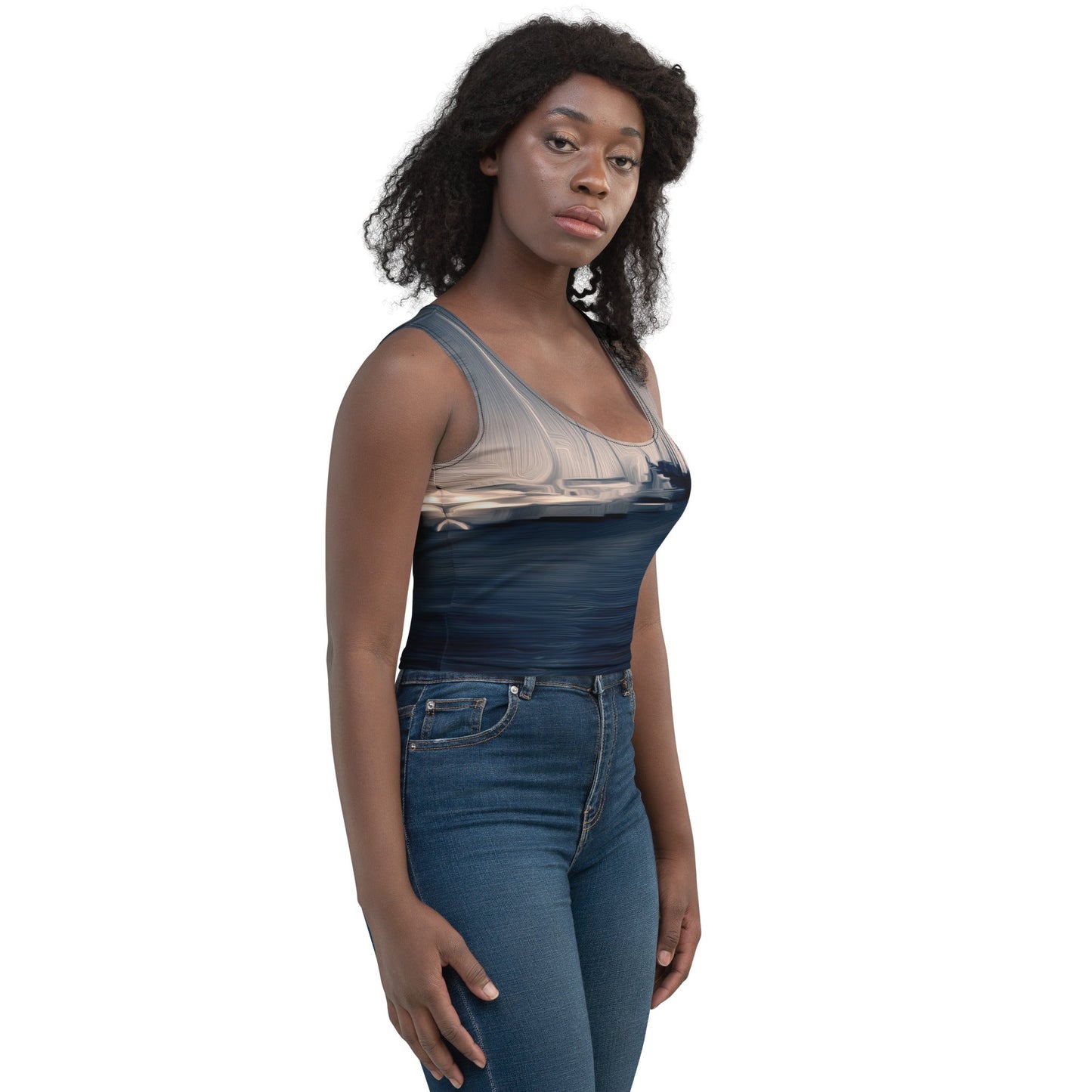 The Sleeping Yachts (at Sunrise) - Womens Crop Top