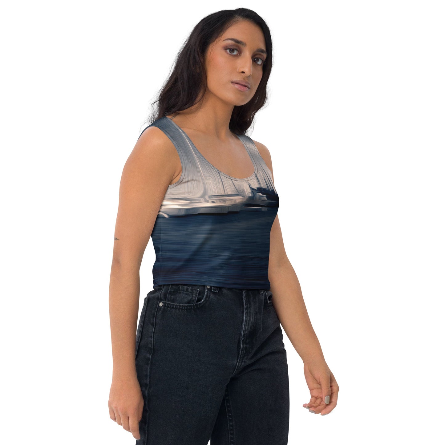 The Sleeping Yachts (at Sunrise) - Womens Crop Top