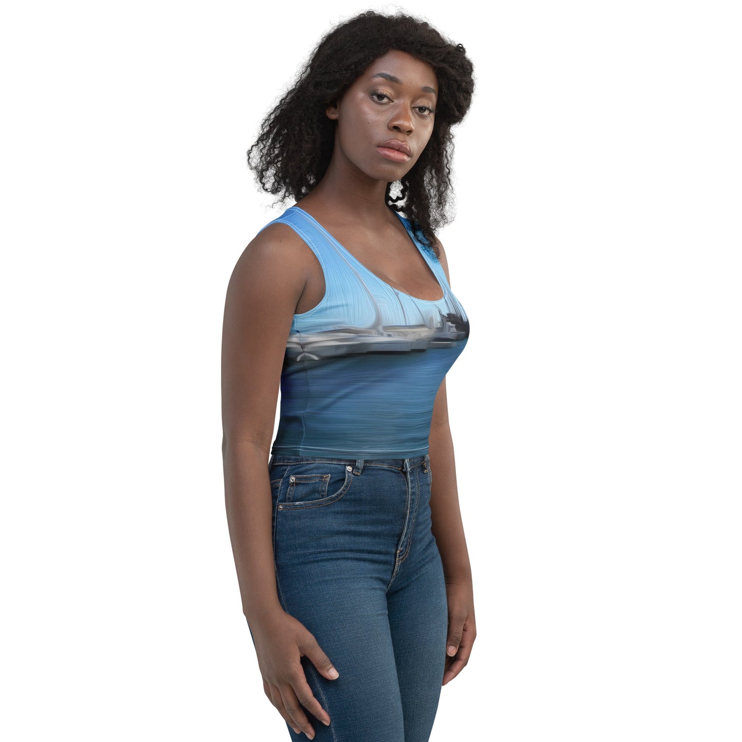 The Sleeping Yachts (at Morning) - Womens Crop Top