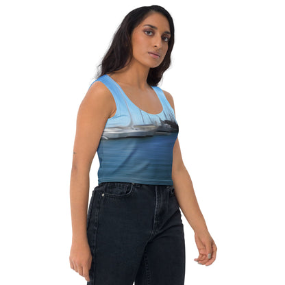 The Sleeping Yachts (at Morning) - Womens Crop Top