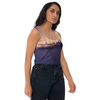 The Sleeping Yachts (at Sunset) - Womens Crop Top