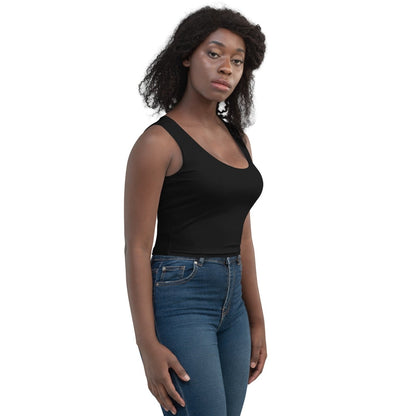 iSAW Womens Black Crop Top - Comfort Fit