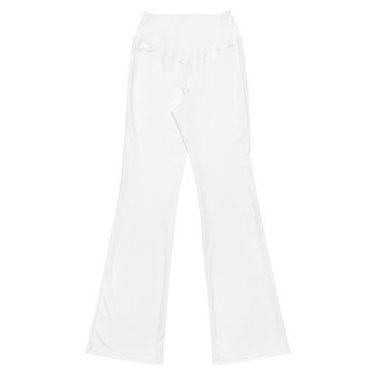 iSAW Womens White Flare Leggings - Comfort Fit