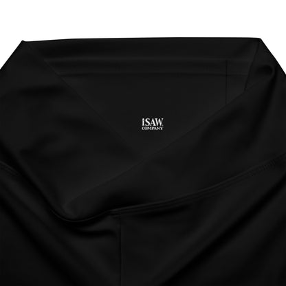 iSAW Womens Black Flare Leggings - Comfort Fit