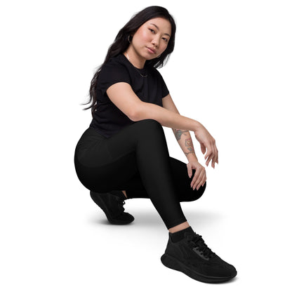 iSAW Womens Black Leggings with Pockets
