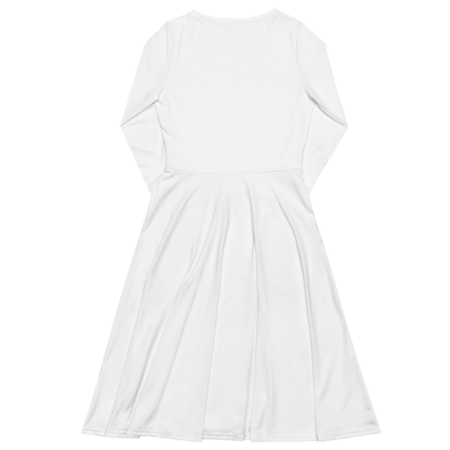 iSAW Womens White Long Sleeve Midi Dress