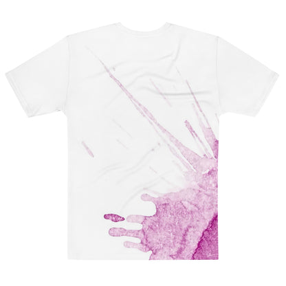 Watercolour Pink Splash - Mens T-Shirt