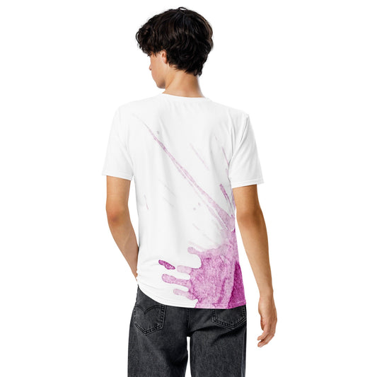 Watercolour Pink Splash - Mens T-Shirt
