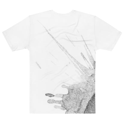 Watercolour Grey Splash - Mens T-Shirt