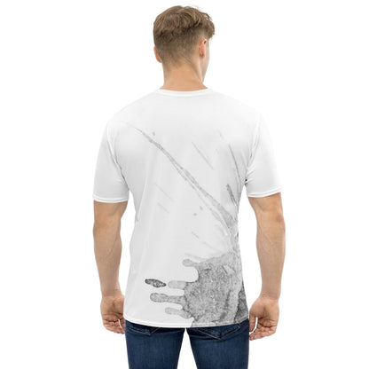 Watercolour Grey Splash - Mens T-Shirt