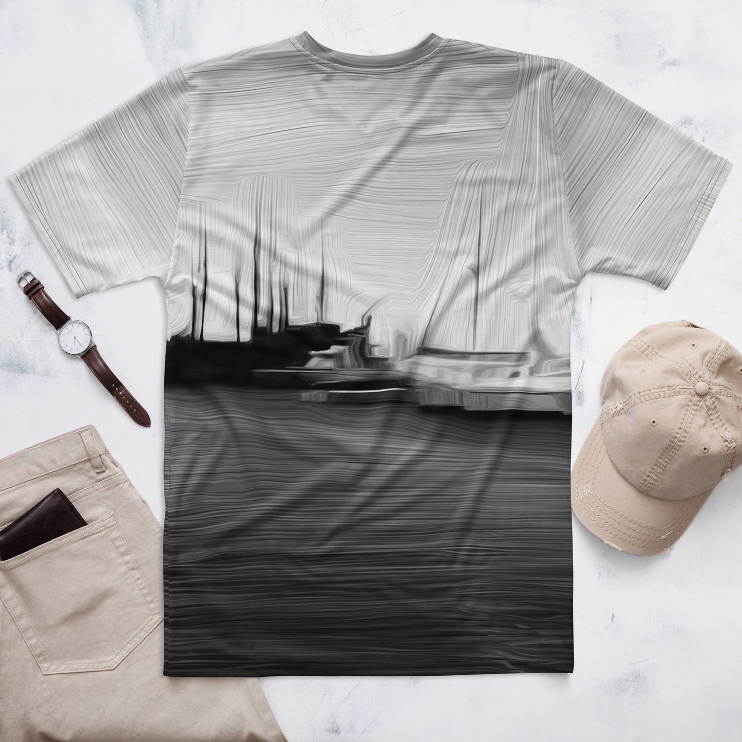 The Sleeping Yachts (at Night) - Mens T-Shirt