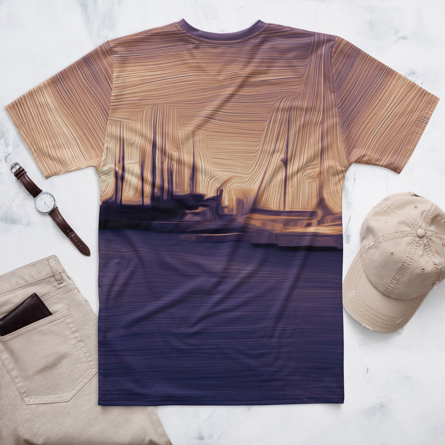 The Sleeping Yachts (at Sunset) - Mens T-Shirt