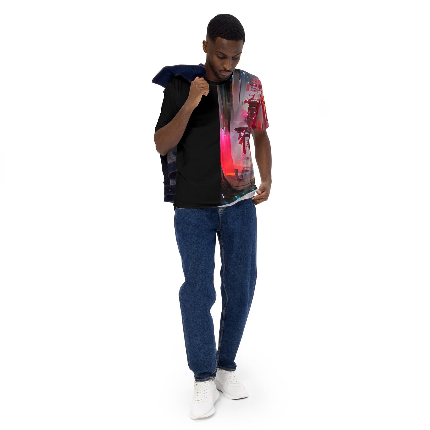 Half Black Half Báijiǔ - Mens T-Shirt