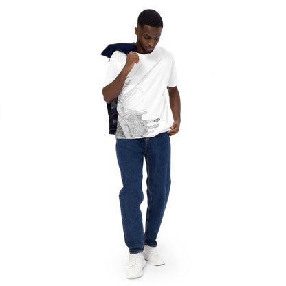 Watercolour Grey Splash - Mens T-Shirt