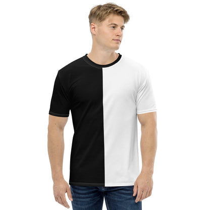 Half Black Half White - Mens T-Shirt
