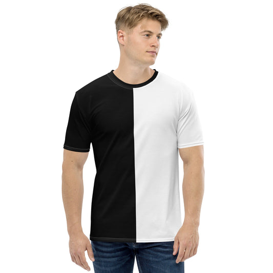 Half Black Half White - Mens T-Shirt