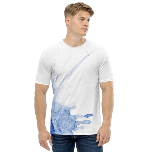 Watercolour Blue Splash - Mens T-Shirt