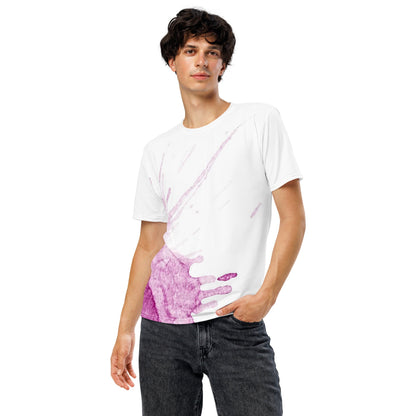 Watercolour Pink Splash - Mens T-Shirt
