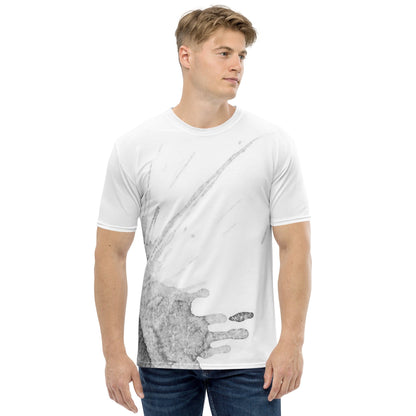 Watercolour Grey Splash - Mens T-Shirt