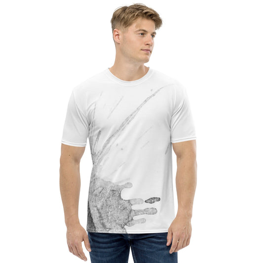 Watercolour Grey Splash - Mens T-Shirt