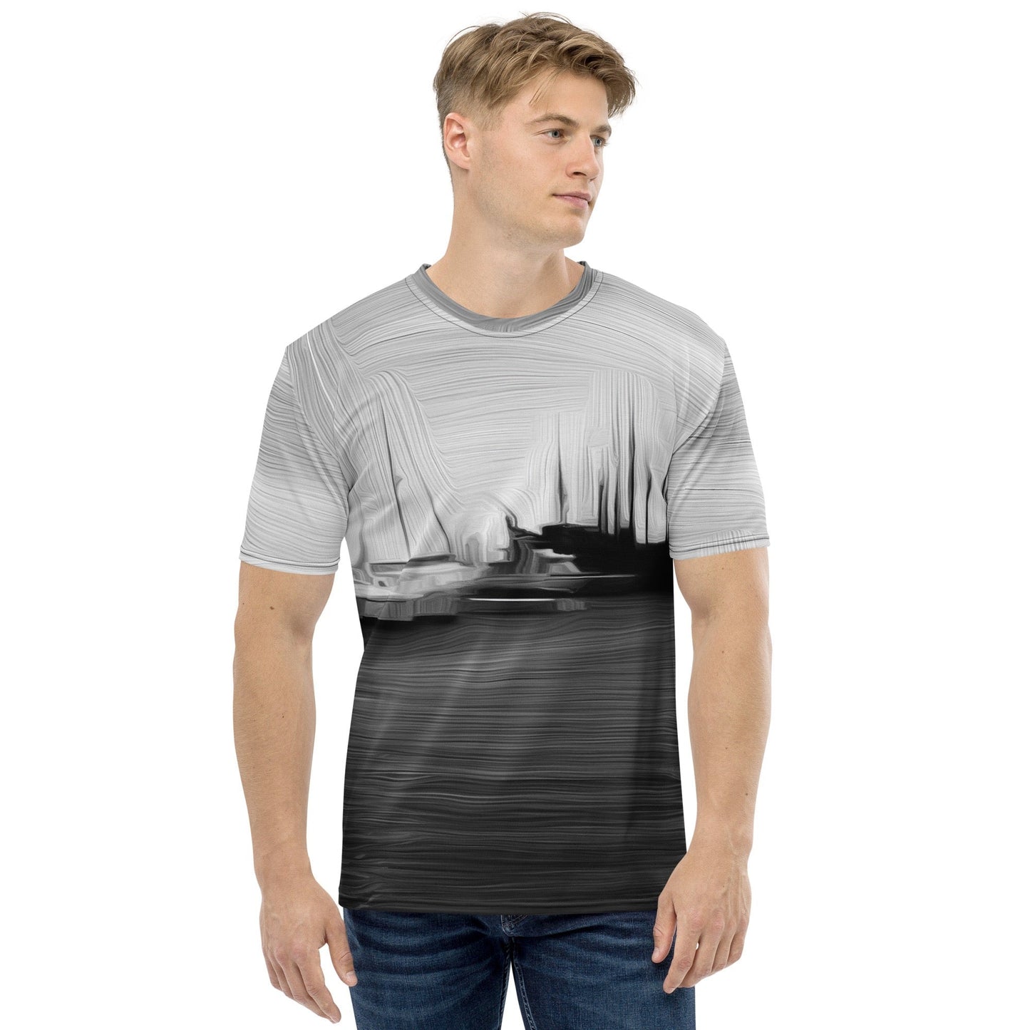 The Sleeping Yachts (at Night) - Mens T-Shirt