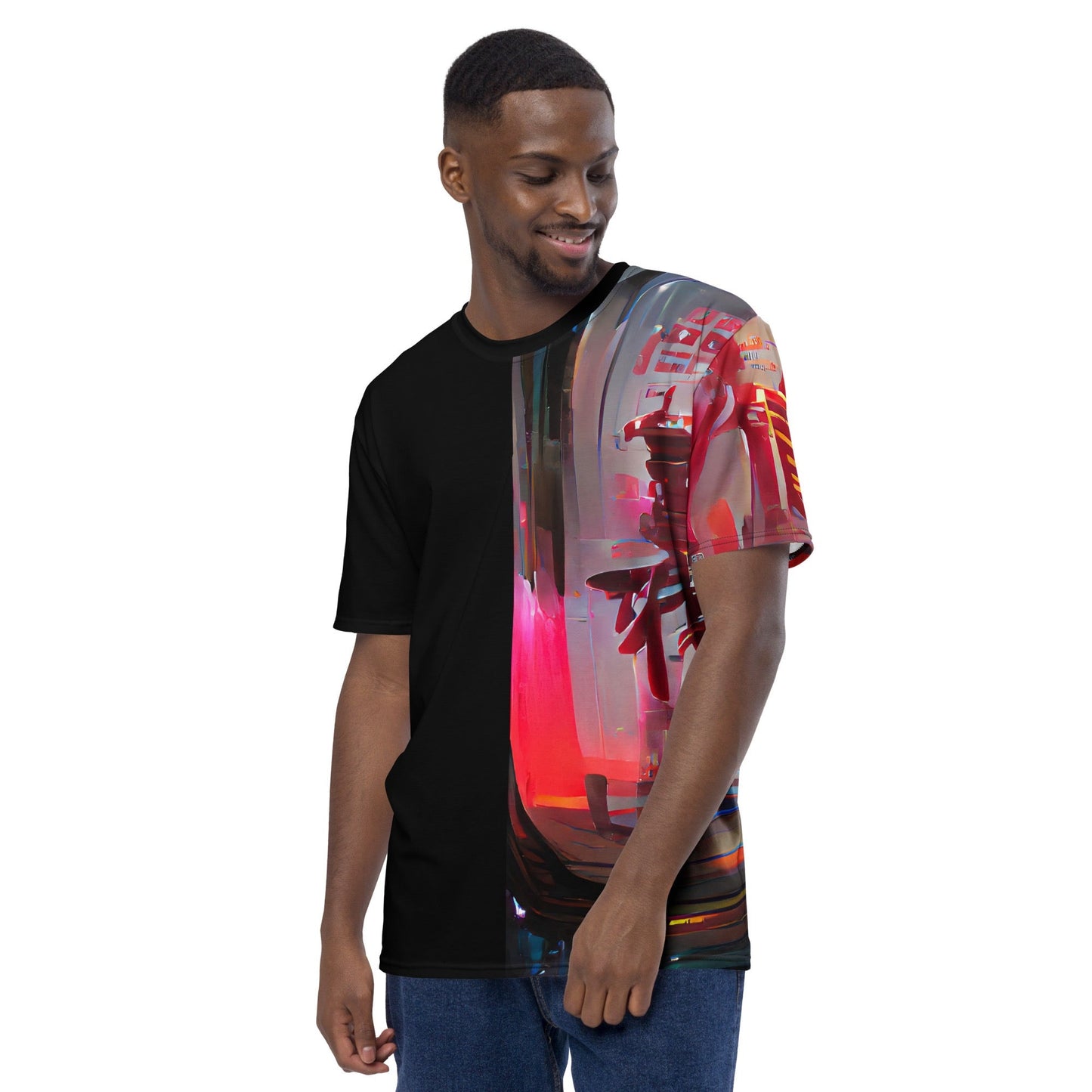 Half Black Half Báijiǔ - Mens T-Shirt
