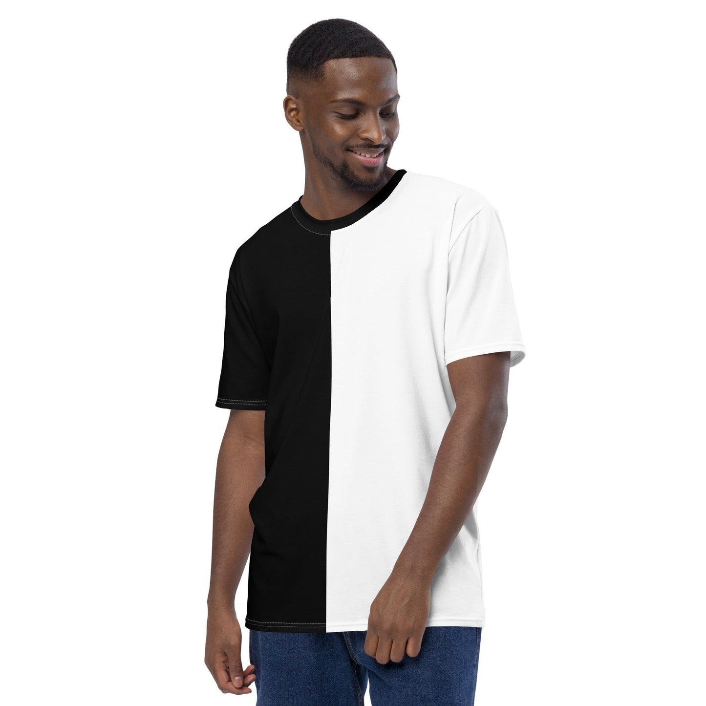 Half Black Half White - Mens T-Shirt