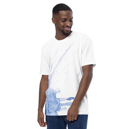 Watercolour Blue Splash - Mens T-Shirt