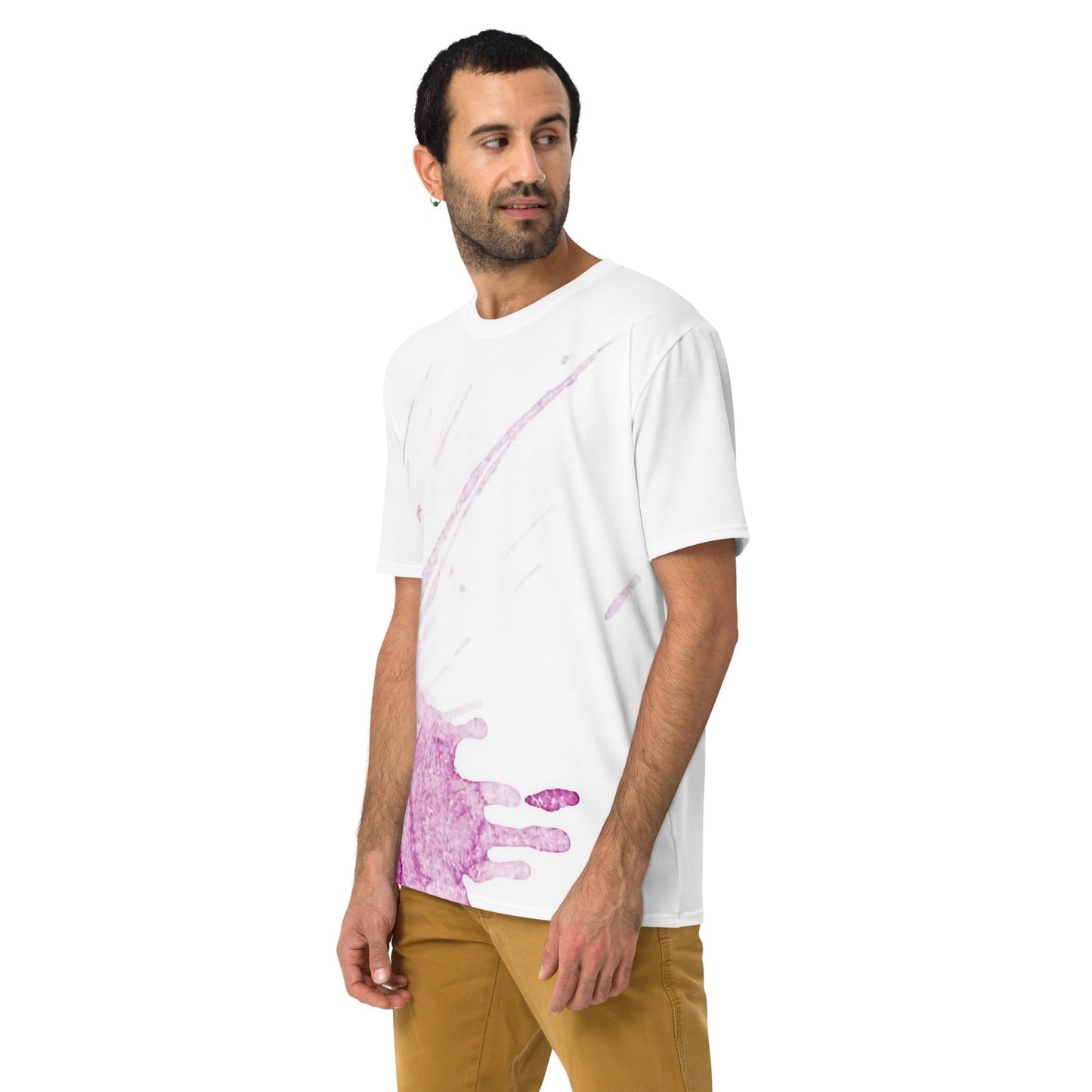 Watercolour Pink Splash - Mens T-Shirt